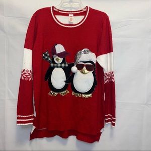 Holiday Time - Holiday Penguins Sweater - 1X (16W)